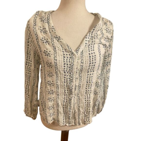 En Crème Rayon Cream Blouse - Picture 1 of 9